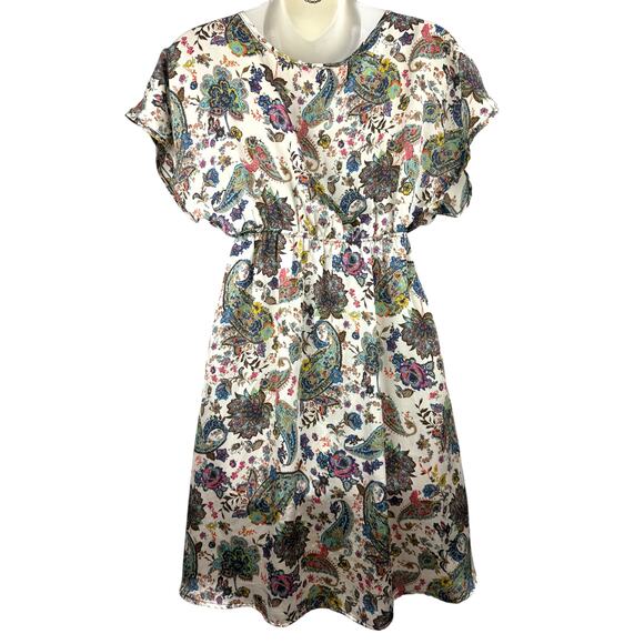 ❌SOLD❌Vintage SHASA USA paisley floral batwing mini dress - Picture 7 of 7